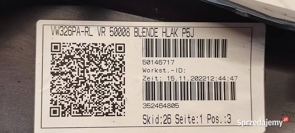 VW TIGUAN II LISTWA ZDERZAKA PRAWY PRZÓD