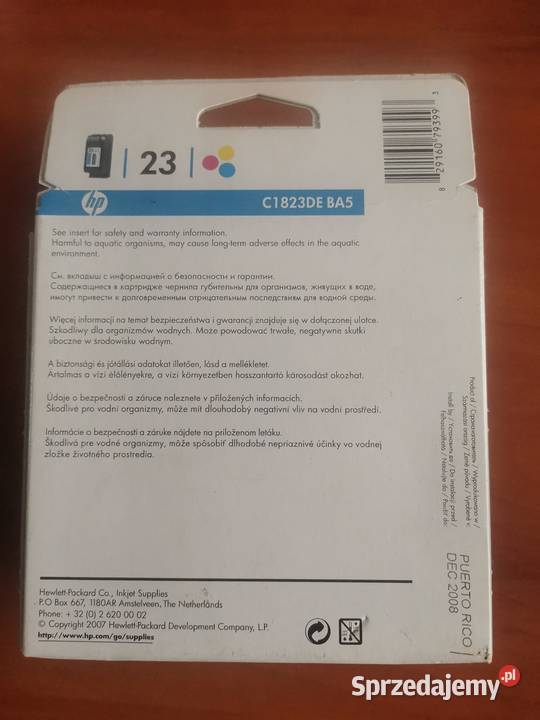 Tusz do drukarki HP 23 kolor śląskie Zabrze