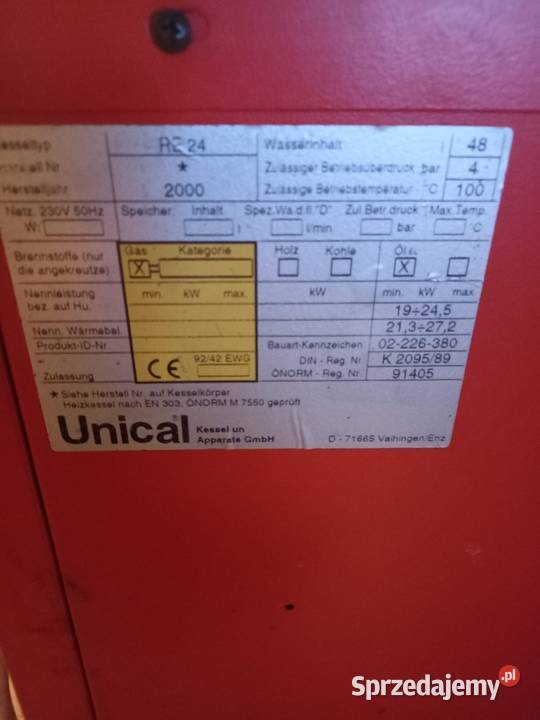 Piec Unical zachodniopomorskie Koszalin