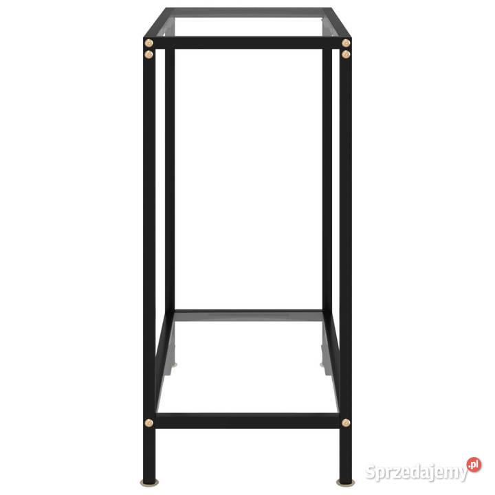 Stolik konsolowy przezroczysty 60x35x75 szkło Warszawa