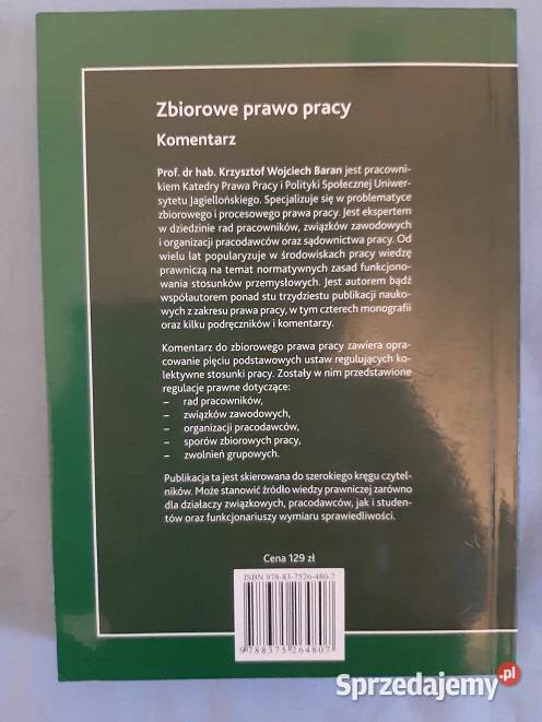 Zbiorowe prawo pracy komentarz