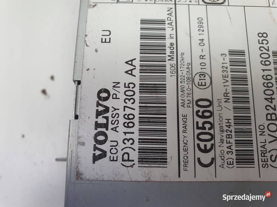 Volvo V40 II V60 S60 II CZYTNIK PŁYT CD radio osobowe Chełm