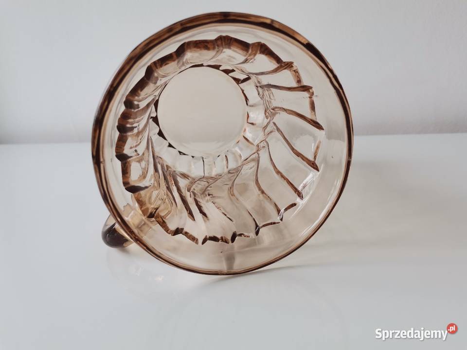 Stary kolorowy szklany kufel śląskie Katowice