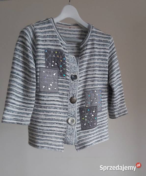 Żakiet dzianinowy damski rozmiar L XL rękaw Marynarki i żakiety lubelskie Lublin sprzedam