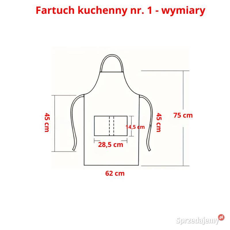Fartuch kuchenny z własnym zdjęciem napisem logo Warszawa