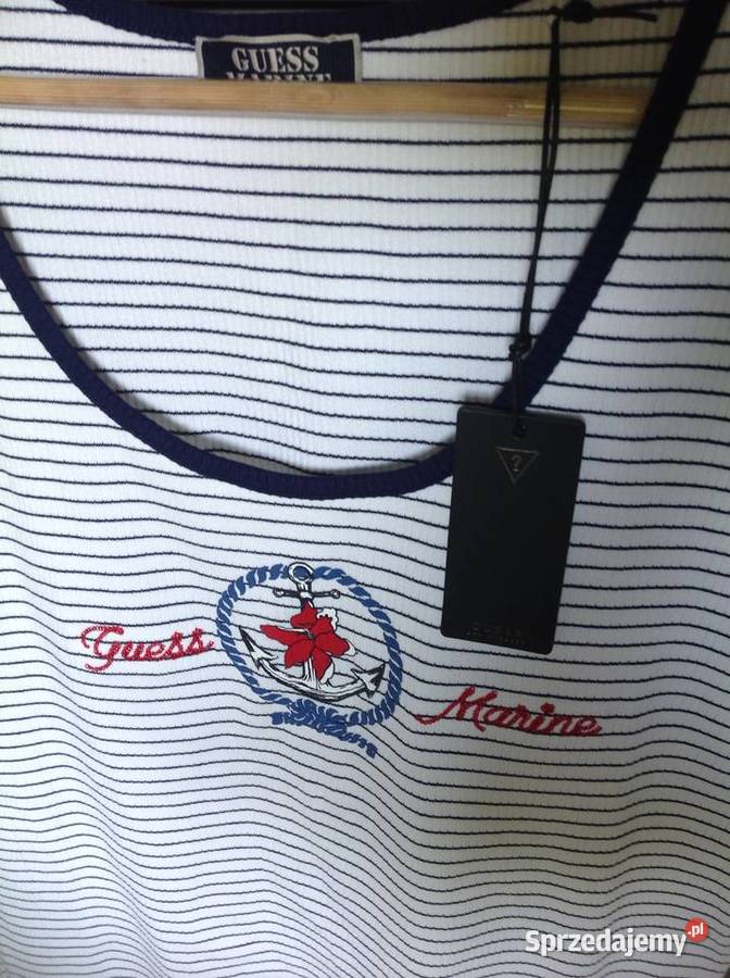 Koszulka Wakacyjna Damska GUESS MARINE XL Paski