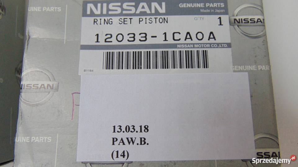 PIERŚCIENIE TŁOKOWE INFINITI QX70 50 V8 FX50 osobowe Nowy Tomyśl
