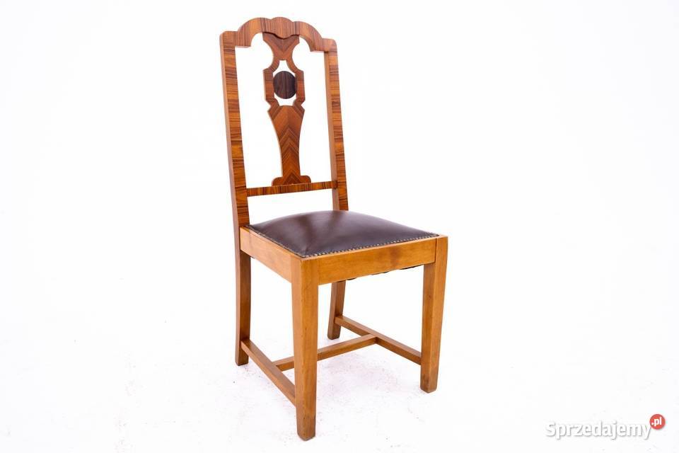 Okrągły stół z krzesłami w stylu Art Deco POlska Chorzów