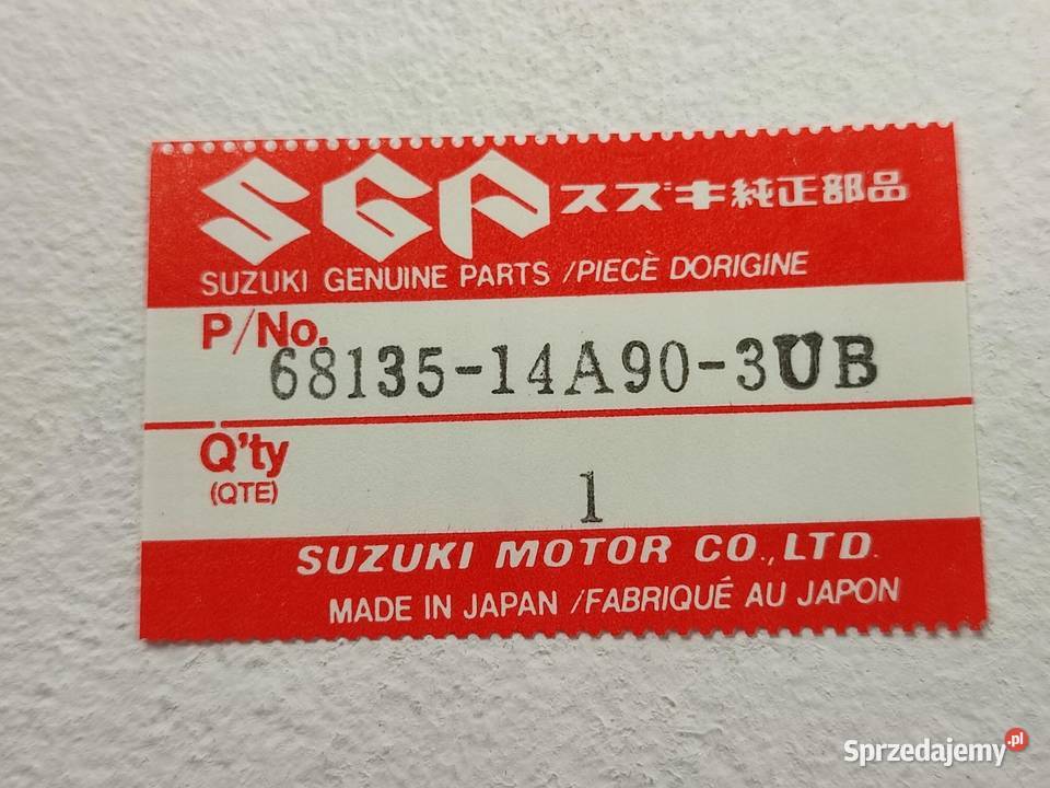 NAKLEJKA BOCZEK PR STR SUZUKI DR650R U 1990 NOWA osobowe