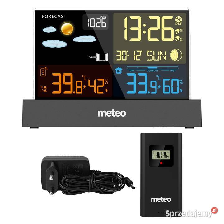 Stacja pogodowa METEO SP110C z DCF czarna opolskie Smogorzów