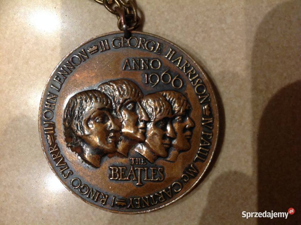 Wisior Medal THE BEATLES ANNO 1966 Nowa Sól