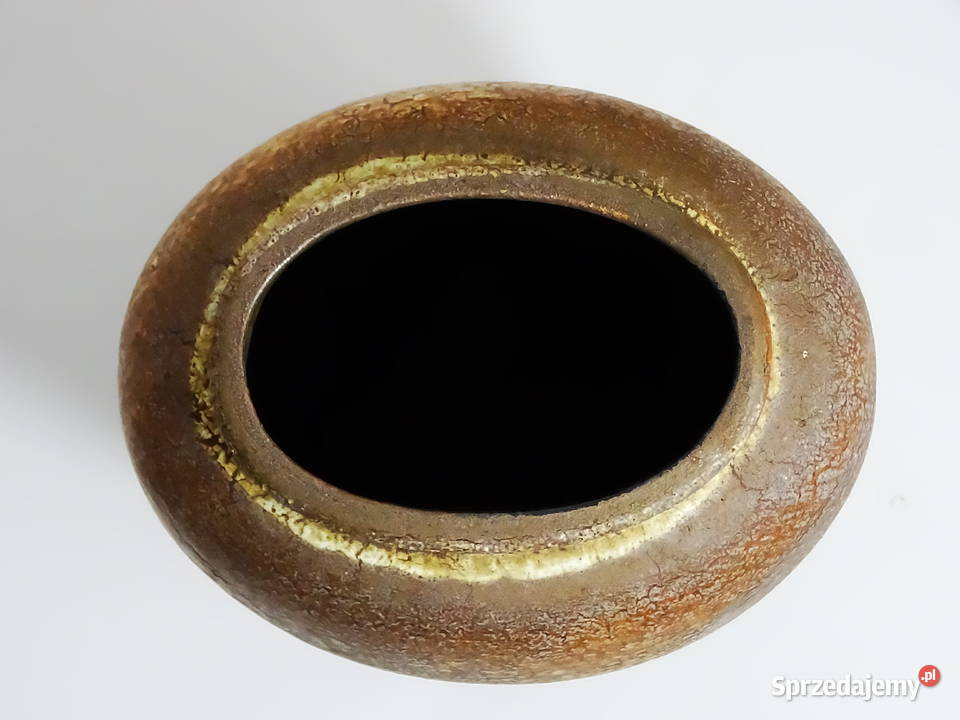 Wazon ceramiczny artystyczny ręcznie szkliwiony Biłgoraj