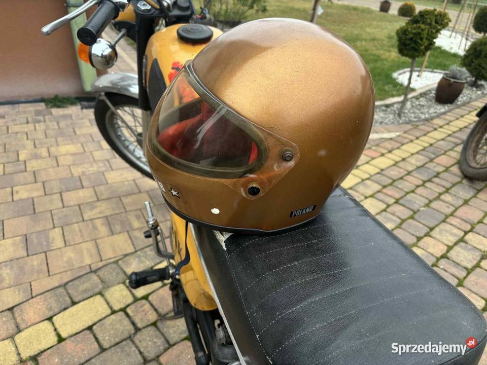 Kask motocyklowy z epoki PRL WSK MZ CZ Jawa lubelskie Piszczac