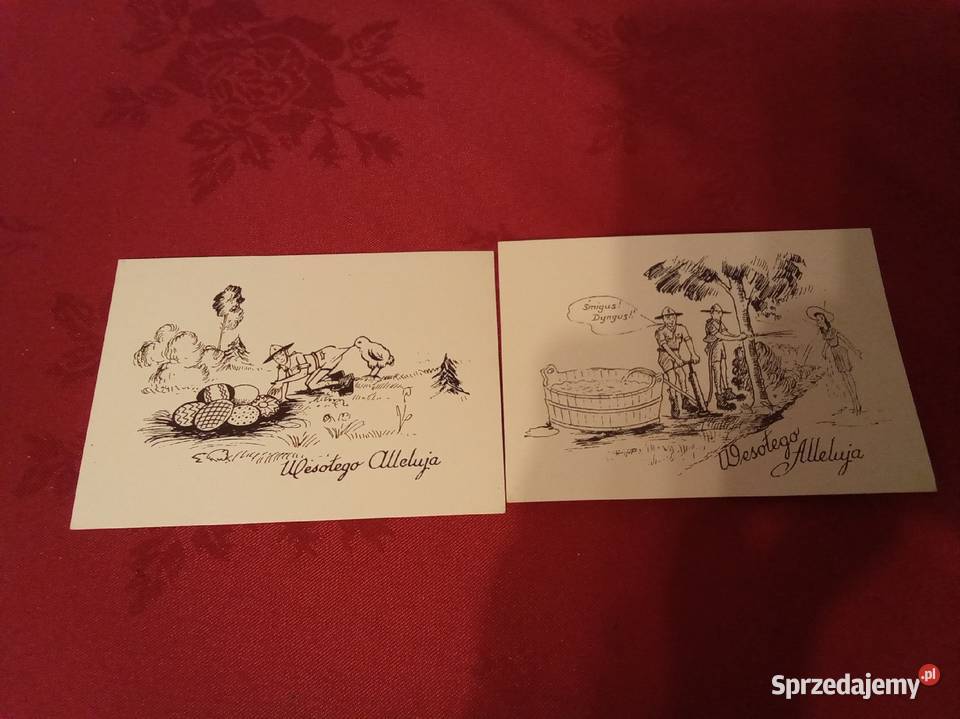 Pocztówki z harcerzami na Wielkanoc komplet Warszawa