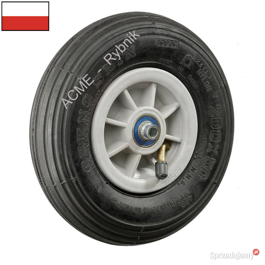 Koło Pompowane Pneumatyczne 200 mm Oś 8 mm 2PR Rybnik