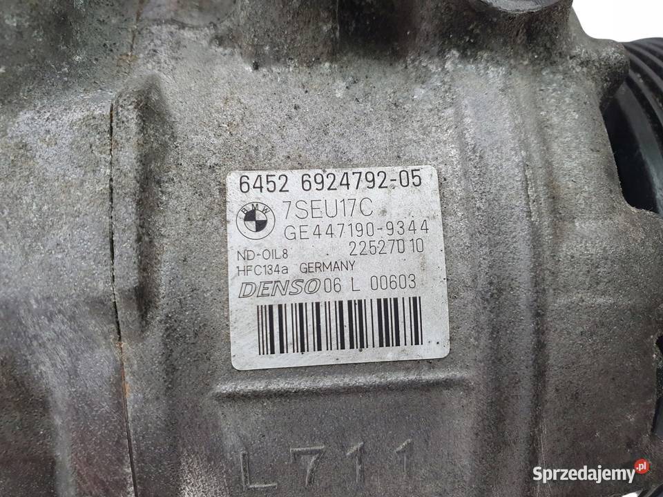 SPRĘŻARKA KLIMATYZACJI BMW 1 E87 3 E90 20d 6452 Chełm sprzedam