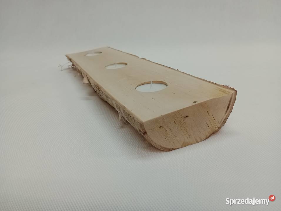 DREWNIANY ŚWIECZNIK NA PODGRZEWACZE ŚWIECZKI Świeczniki Żagań