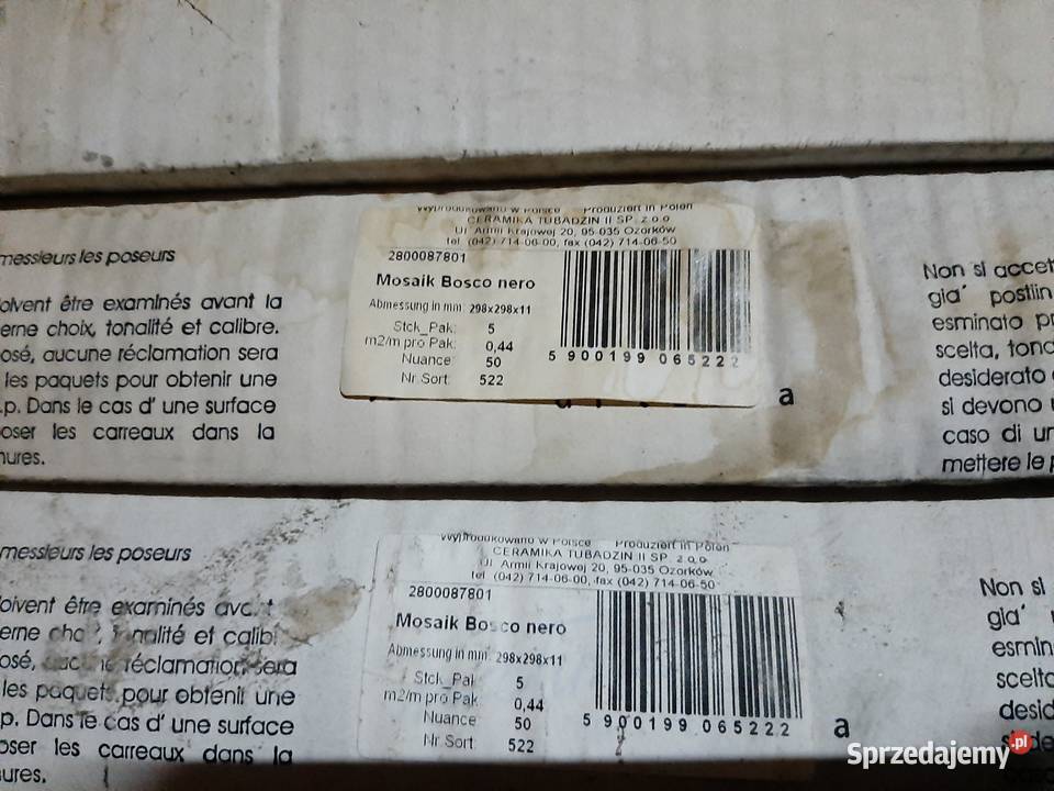MOZAIKA BOSCHETTO NERO TUBĄDZIN 298X298 Legionowo sprzedam