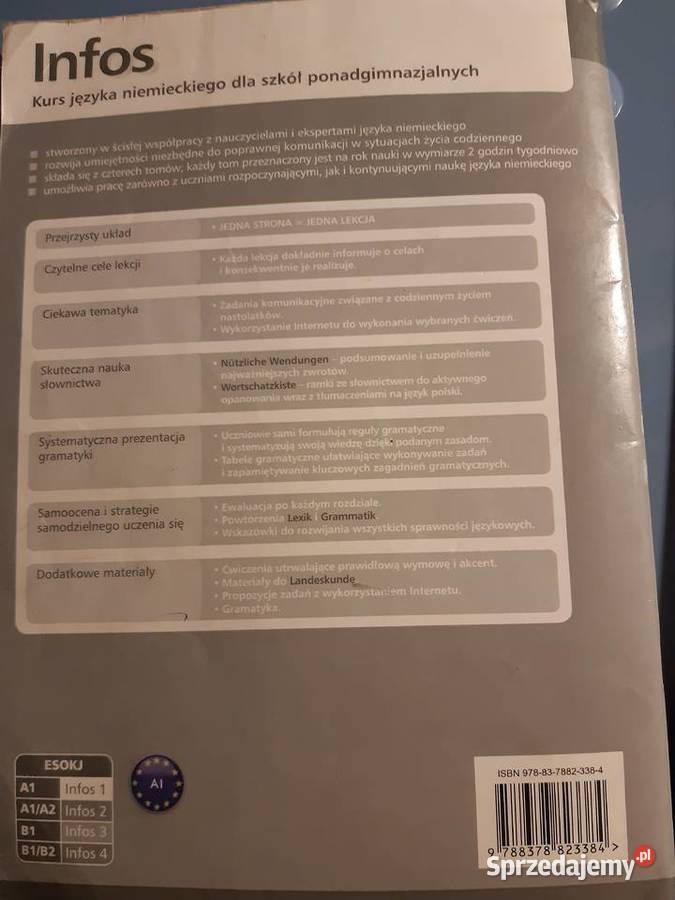 Infos 1 zeszyt ćwiczeń Książki do nauki języka obcego Wrocław
