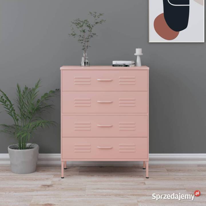 Szafka z szufladami różowa 80x35x1015 Pozostałe