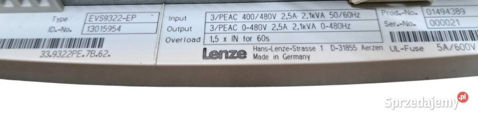 Lenze Serwo EVS9322 EP Pleszew
