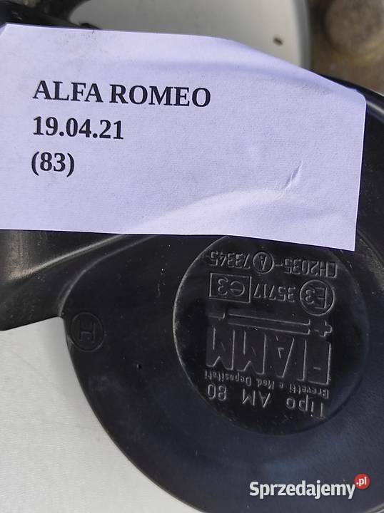 KLAKSON SYGNAŁ DŹWIĘKOWY ALFA ROMEO 147 937 3D wielkopolskie Nowy Tomyśl