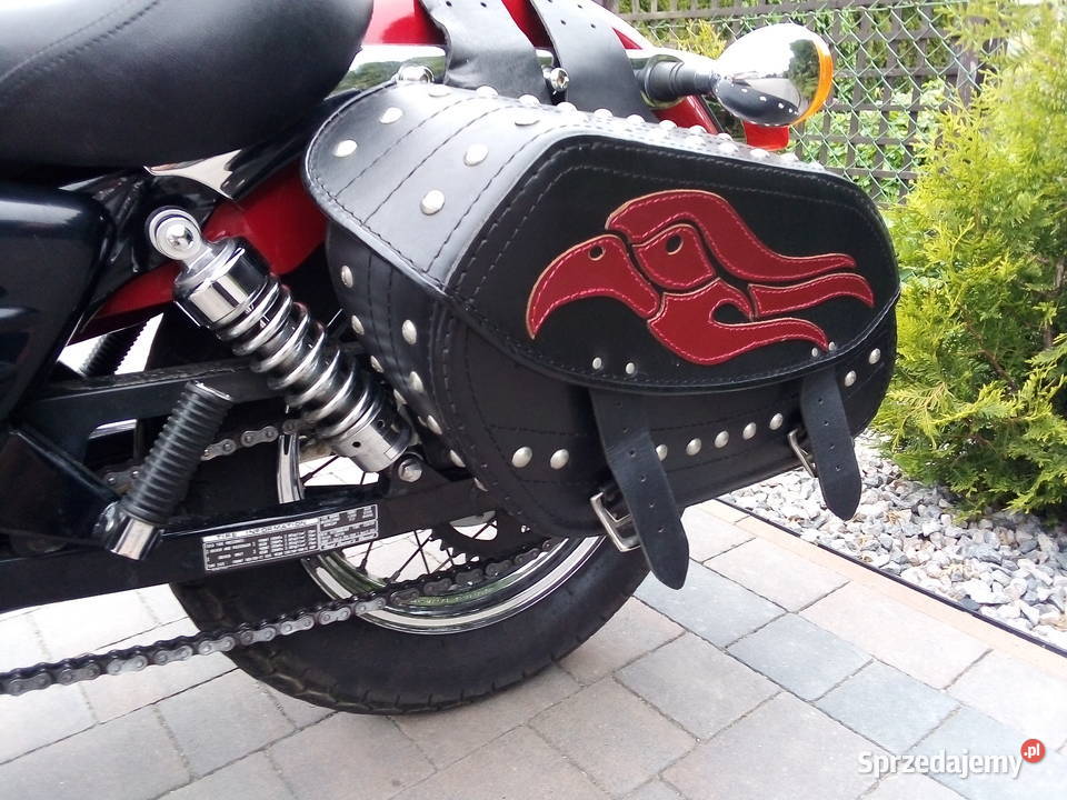 Sakwy ze stelażem skóra Honda shadow 125 na Szczecin