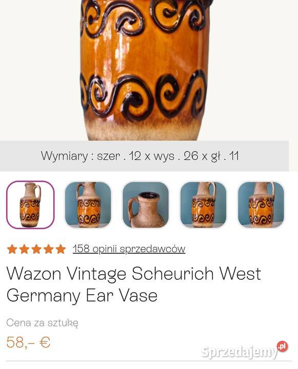Wazon Vintage Scheurich  Pabianice