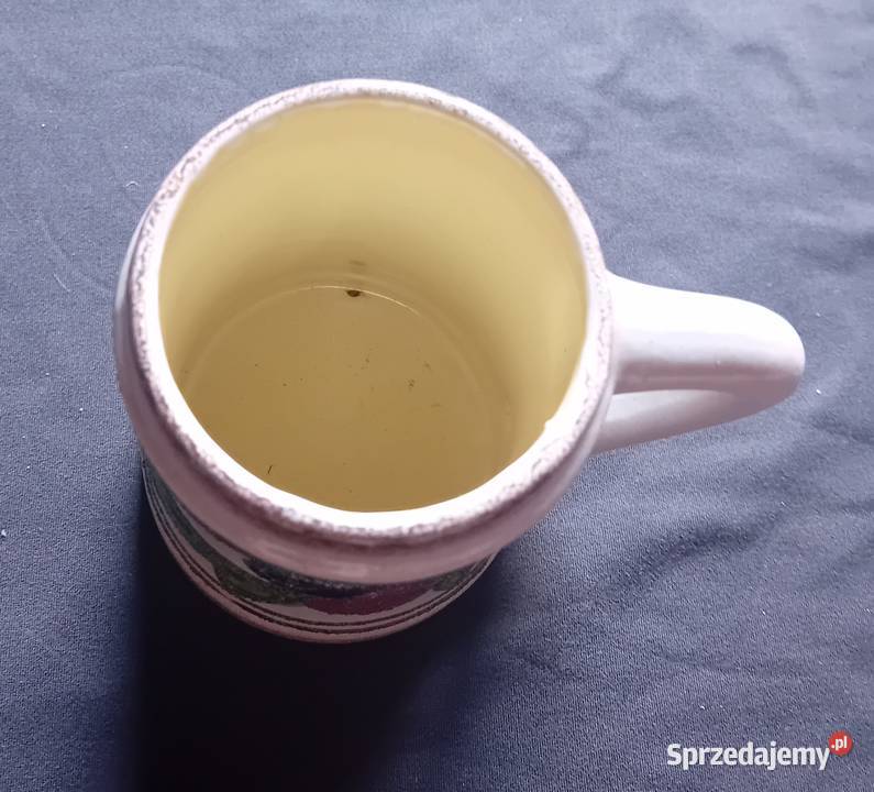Ceramiczny kufel Fat Lava Strehla DDR lata 60e wielkopolskie Koźminek sprzedam
