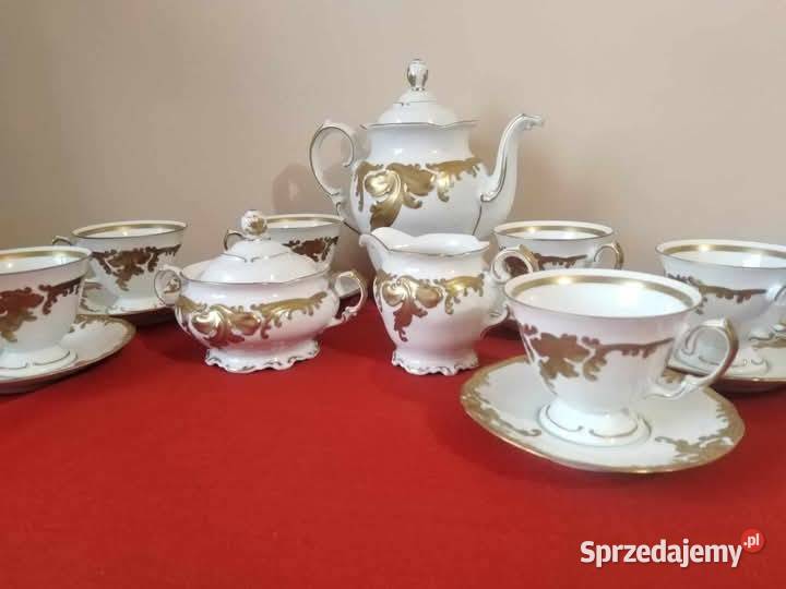 Serwis porcelanowy złoty Fryderyka Wawel PRL Wałbrzych sprzedam
