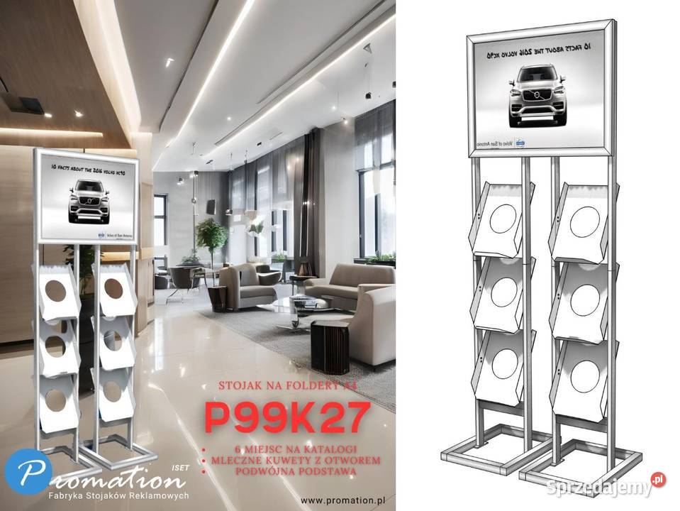 Stojak metalowy na katalogi reklamowe A4 z zachodniopomorskie Szczecin