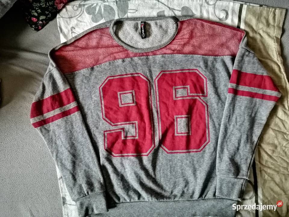 YORKER nowa szara bawełniana bluza Oversize NY szary/srebrny wielkopolskie Leszno