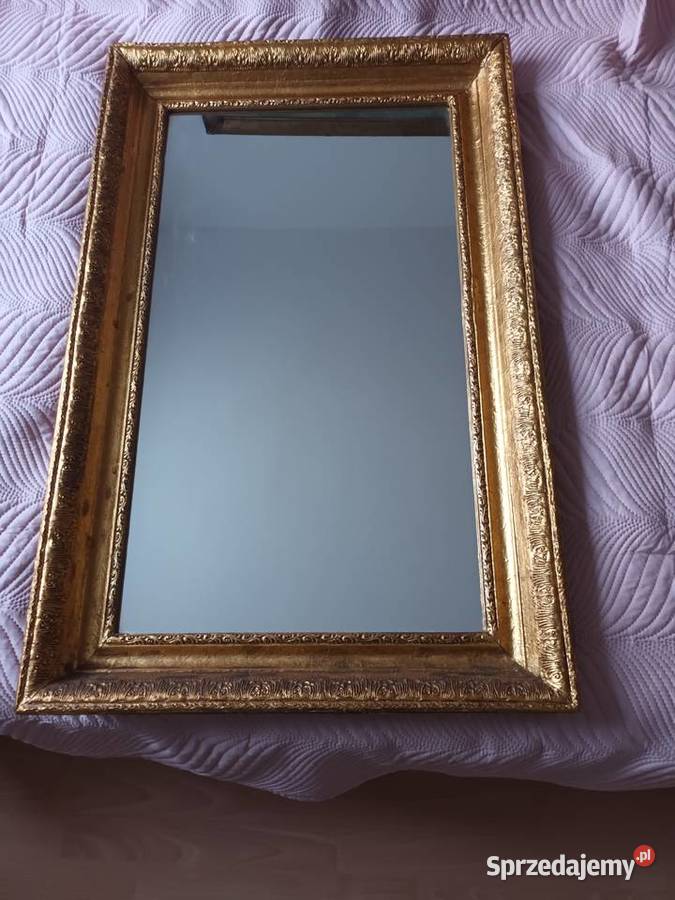 Piękne duże lustro w złotej ramie Tanio Dom i Ogród Aleksandrów Łódzki