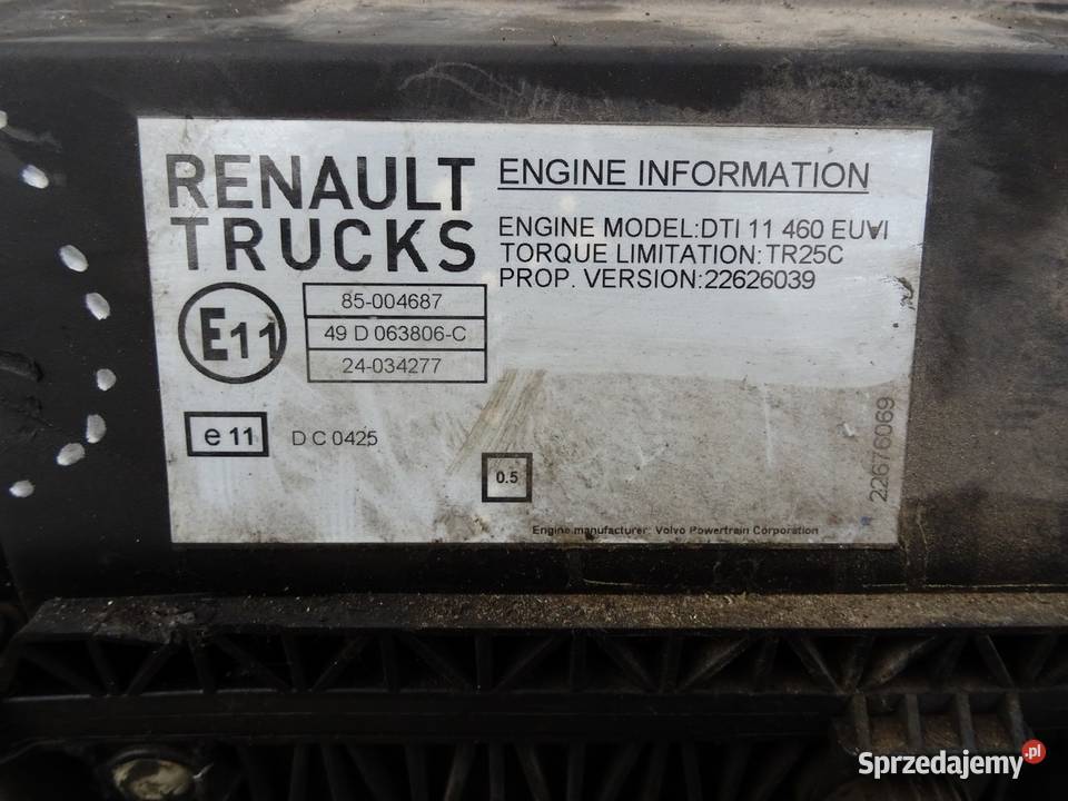 SILNIK RENAULT TRUCKS 108 460 DTI11 T