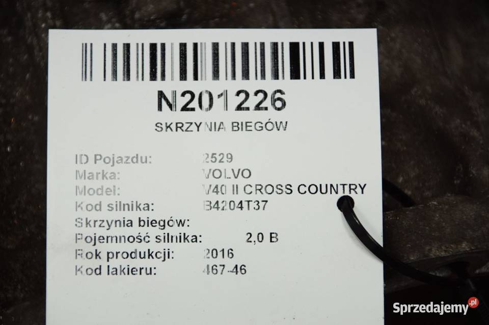 SKRZYNIA BIEGÓW VOLVO V40 II CROSS COUNTRY Pozostałe kujawsko-pomorskie Lipno