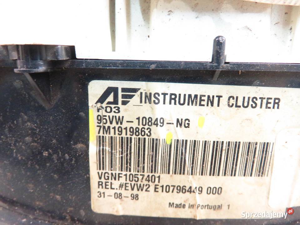 LICZNIK VW SHARAN I 19 TDI 110 AFN 7M1919863 osobowe