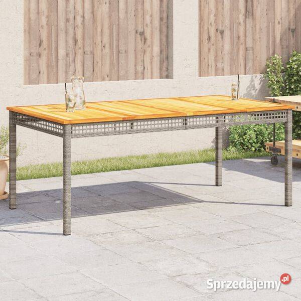 vidaXL Stół ogrodowy szary 180x90x75 SKU366280 Warszawa sprzedam