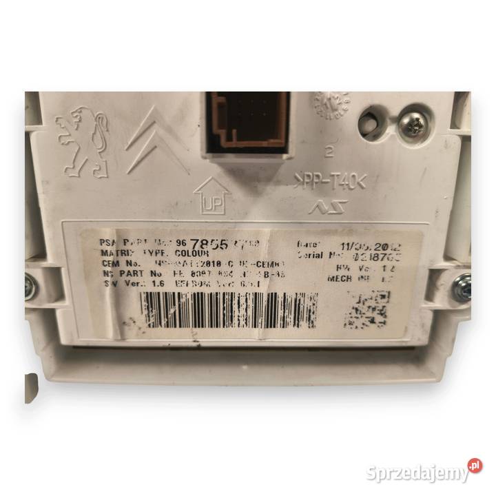 LICZNIK ZEGARY 9675182780D Peugeot 208 I 16 HDI