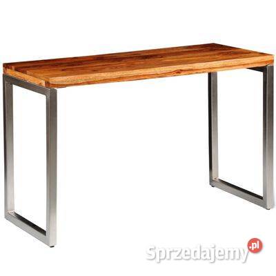 vidaXL Stół biurko z litego drewna ze stalowymi sprzedam