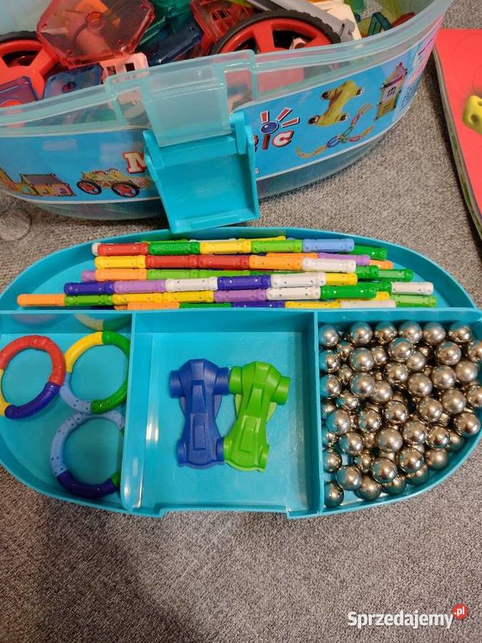 Klocki magnetyczne 328 elementów Dąbrowa Górnicza sprzedam