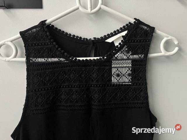 Czarna koszulka top koronka xs 34 hm kujawsko-pomorskie Toruń
