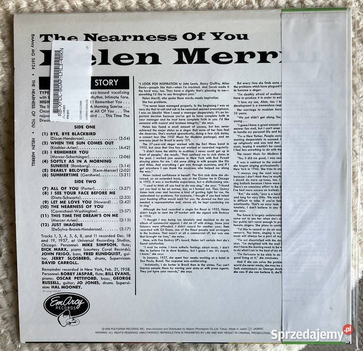 Helen Merrill The Nearness Of You Szczecin