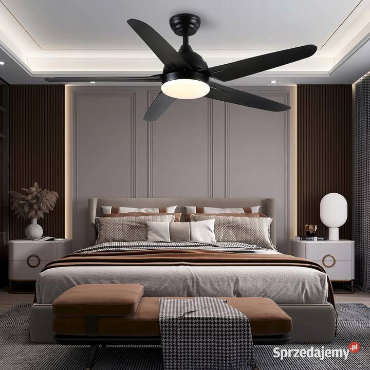 WENTYLATOR SUFITOWY OŚWIETLENIE LED LAMPA Z Myszyniec