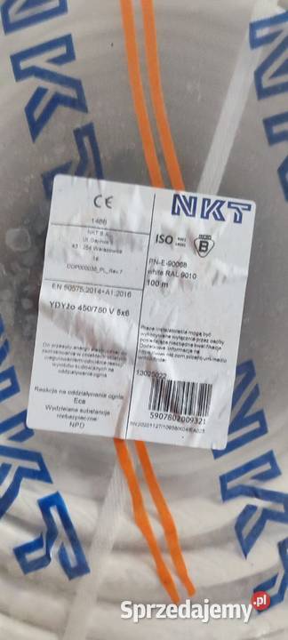 Kabel instalacyjny YDY 5x6mm2 biały 450750V Żyrardów