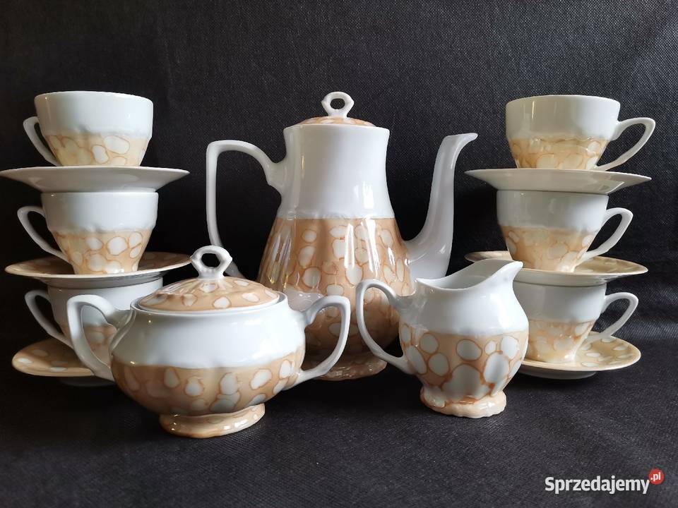 Stary nieużywany serwis kawowy porcelana