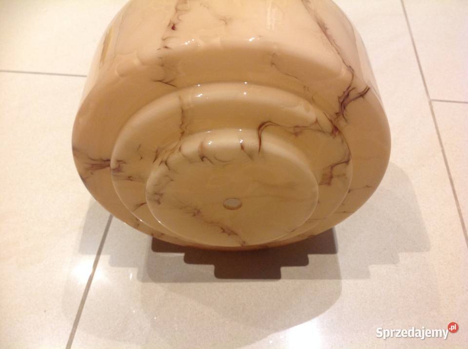 Stary Klosz Szklany Marmurkowy Art Deco Nowa Sól