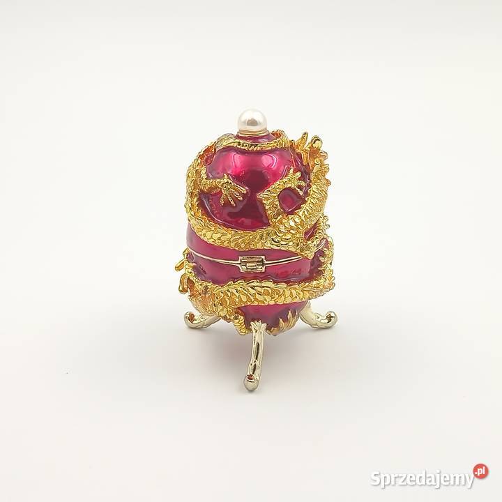 Jajko jajo faberge pojemniki szkatułka czerwone Zawiercie