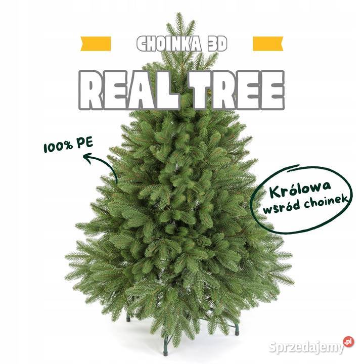 Choinka sztuczna Świerk PE RealTree 3D 100 zielony śląskie Koziegłowy sprzedam