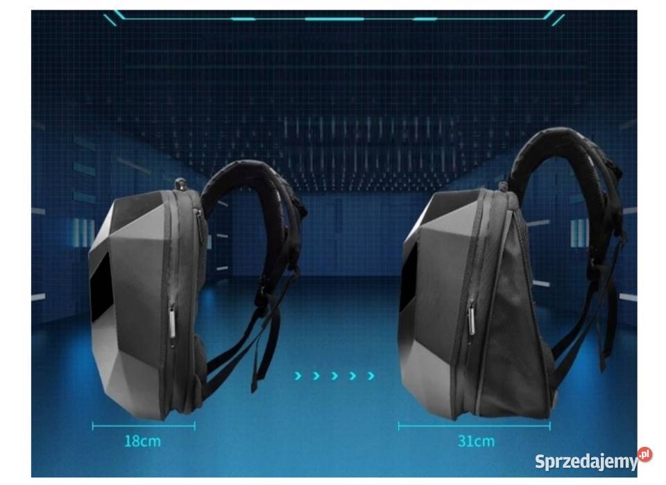 PLECAK MOTOCYKLOWY LED ANIMACJE TWARDY GARB Pozostałe śląskie Sosnowiec