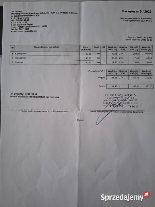 Suzuki Baleno śląskie Sosnowiec